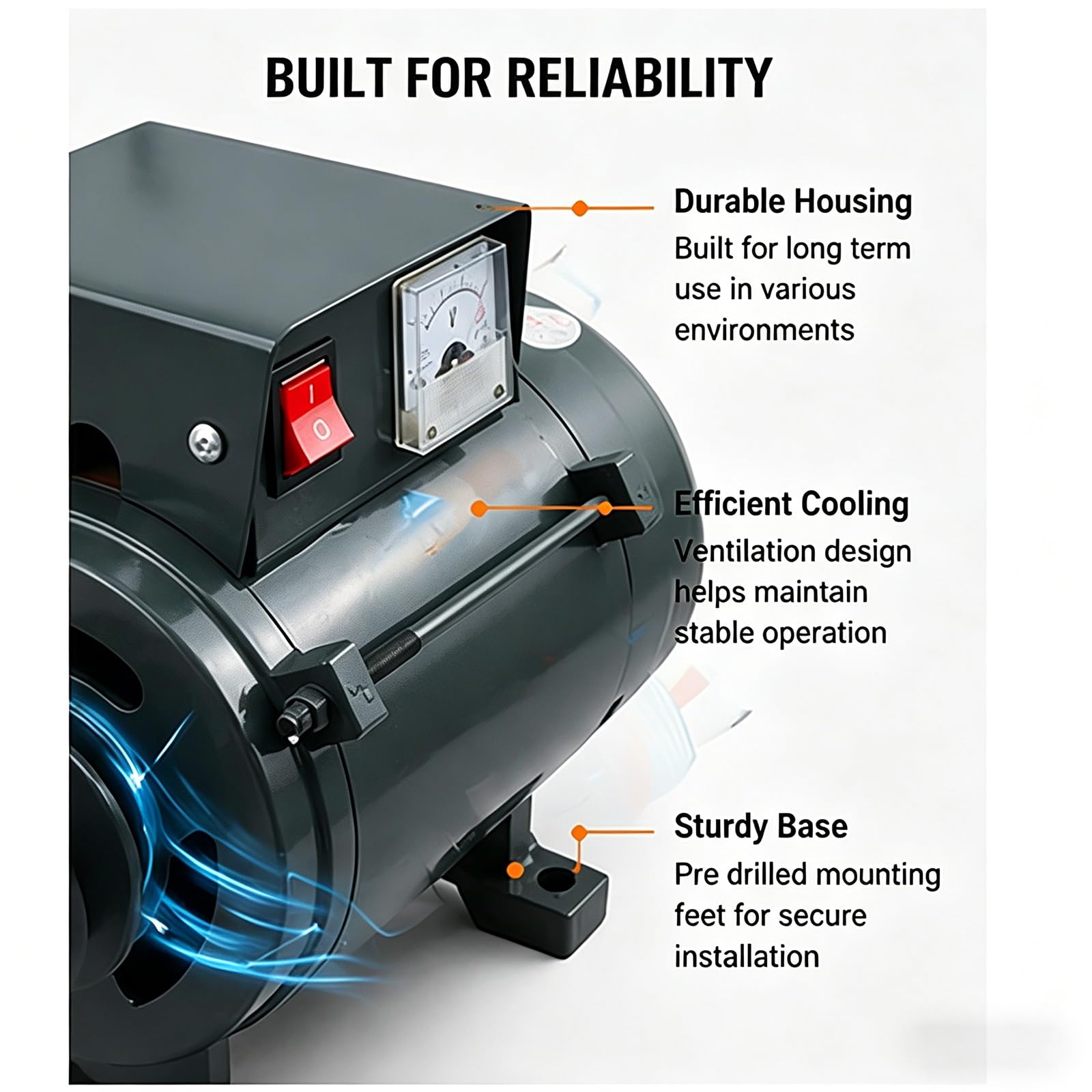 Generador de Imán Permanente 3500W 5000W 7000W 220V Sin Escobillas con Correa Bobina de Cobre para Iluminación Compatible con Motor Gasolina o Diésel(5000W)