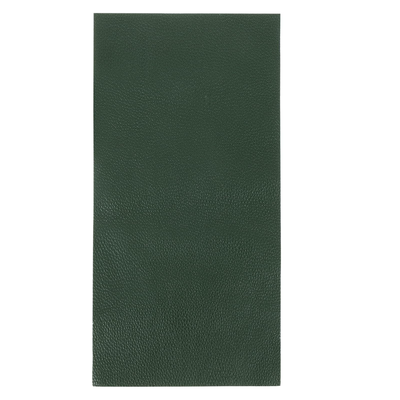 sourcing map Thick Full Grain Leather Sheet, 23.6 x 11.8 Inch Natural Cow Leather 1.5-1.8 mm Fabric Pieces for DIY Craft Furniture Office Belts Notebook Covers,Dark Green