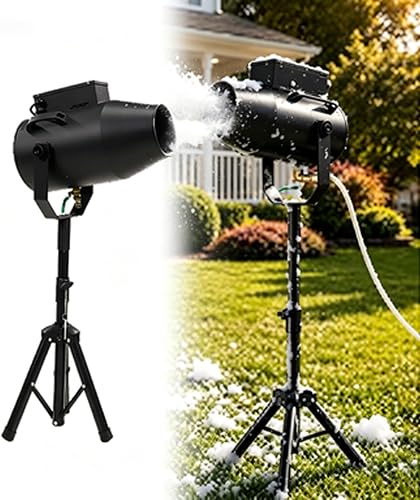Foam Party Maker, Stage Foam Machine Electric, Commercial Foam Machine | Easy Operation, High-Power Fan, Adjustable Angle, Strong Pump, 4m Spray, for Kindergartens(Black)