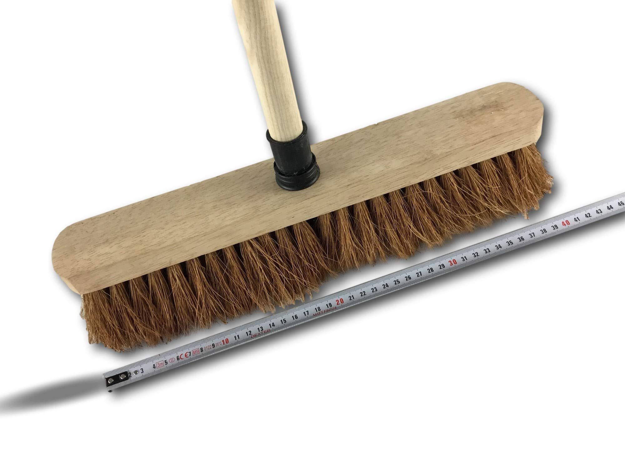 Kibros Balai ménage Fibres Coco Naturel Longues 37,5 cm Manche Bois