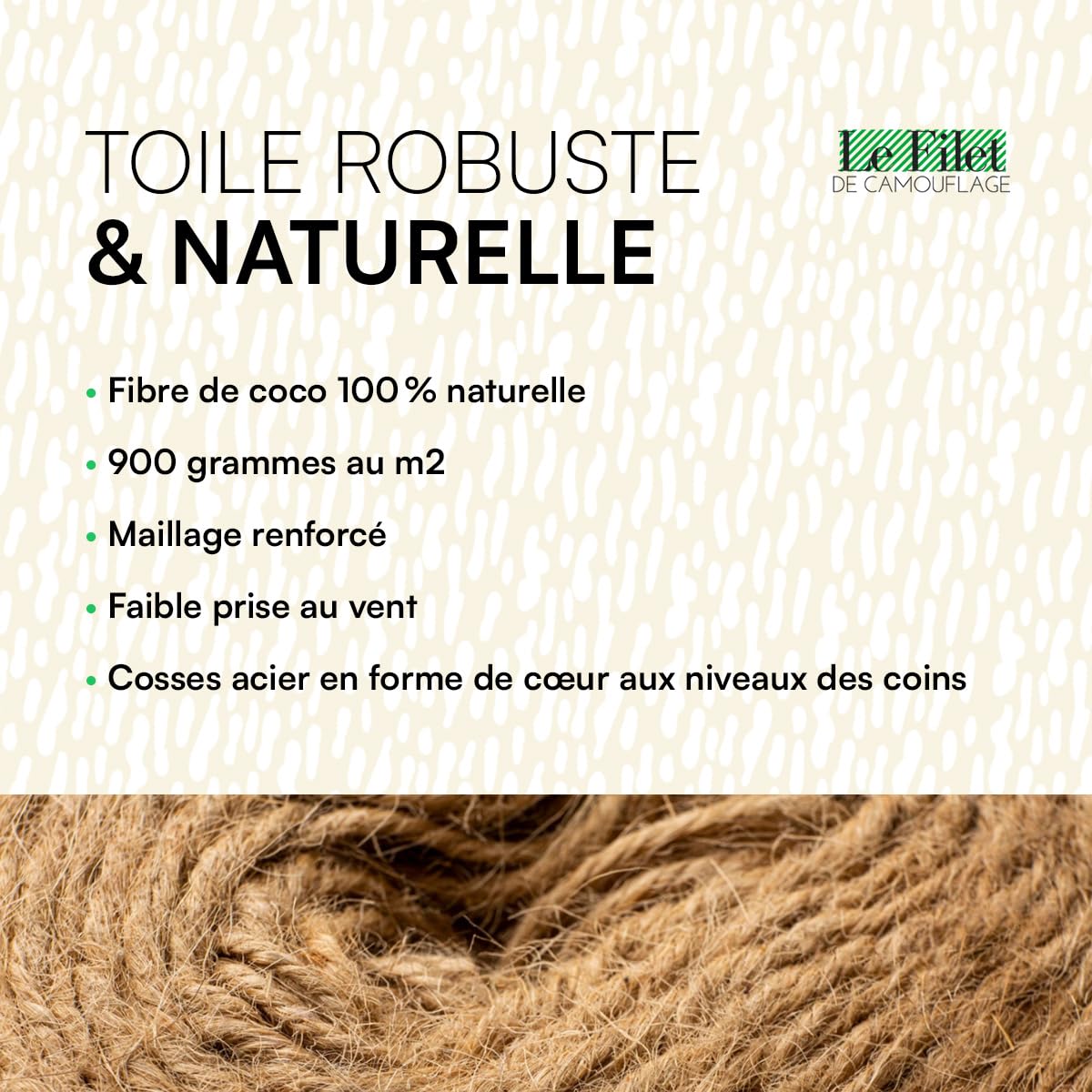 Toile d’ombrage rectangulaire en Fibre Coco 3x4m | Format rectangulaire 3x4m, Fibre coco, Protection solaire, Style décoratif, Terrasse jardin pergola