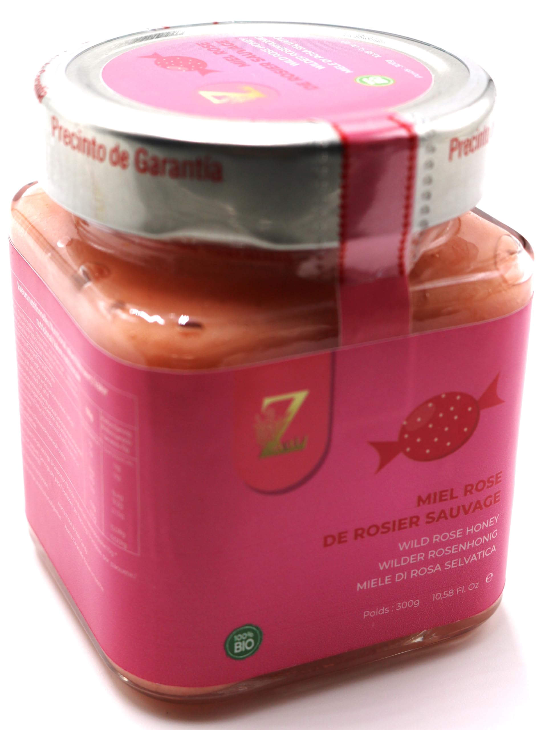 Miel Rosa de Rosal Salvaje de Rusia 300g- 100% Natural, Cosechado en la región de Altai, miel rara y única