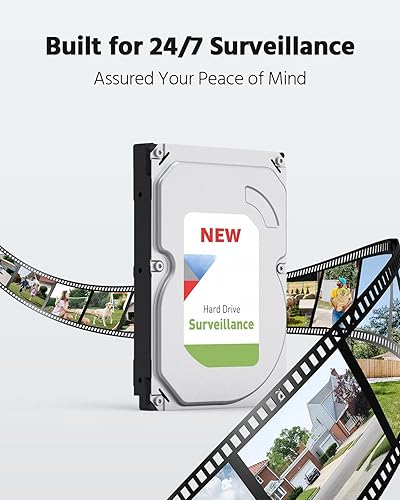 Miniatura 6 de ANNKE Sistema de cámara de seguridad de 8CH 2MP, grabadora DVR H.265+ de 8 canales, detección de vehículos y humanos AI, 4 cámaras 1080P con visión