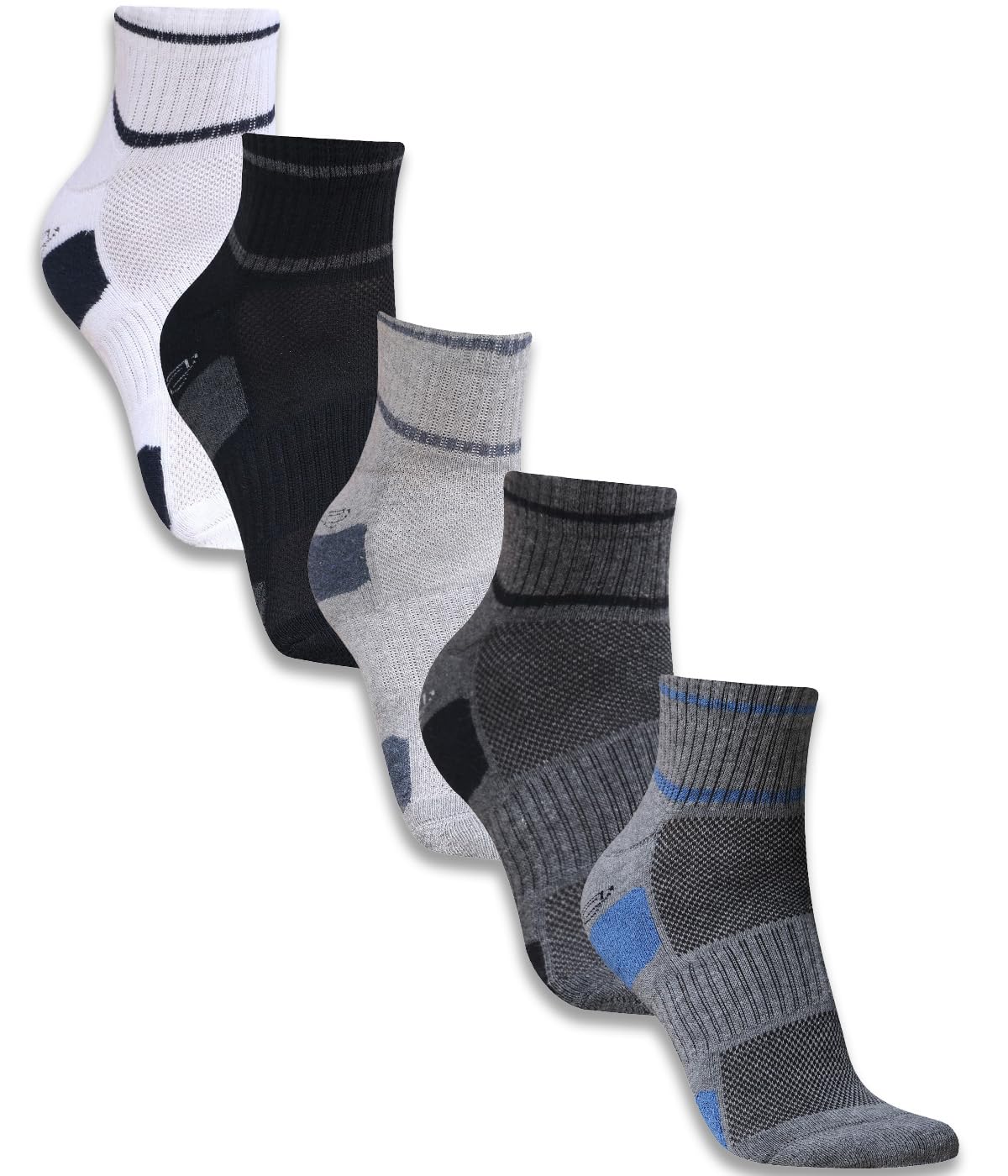 dollar Sports Ankle Length Cotton Socks For Men's In (Pack of 5)-picture-12