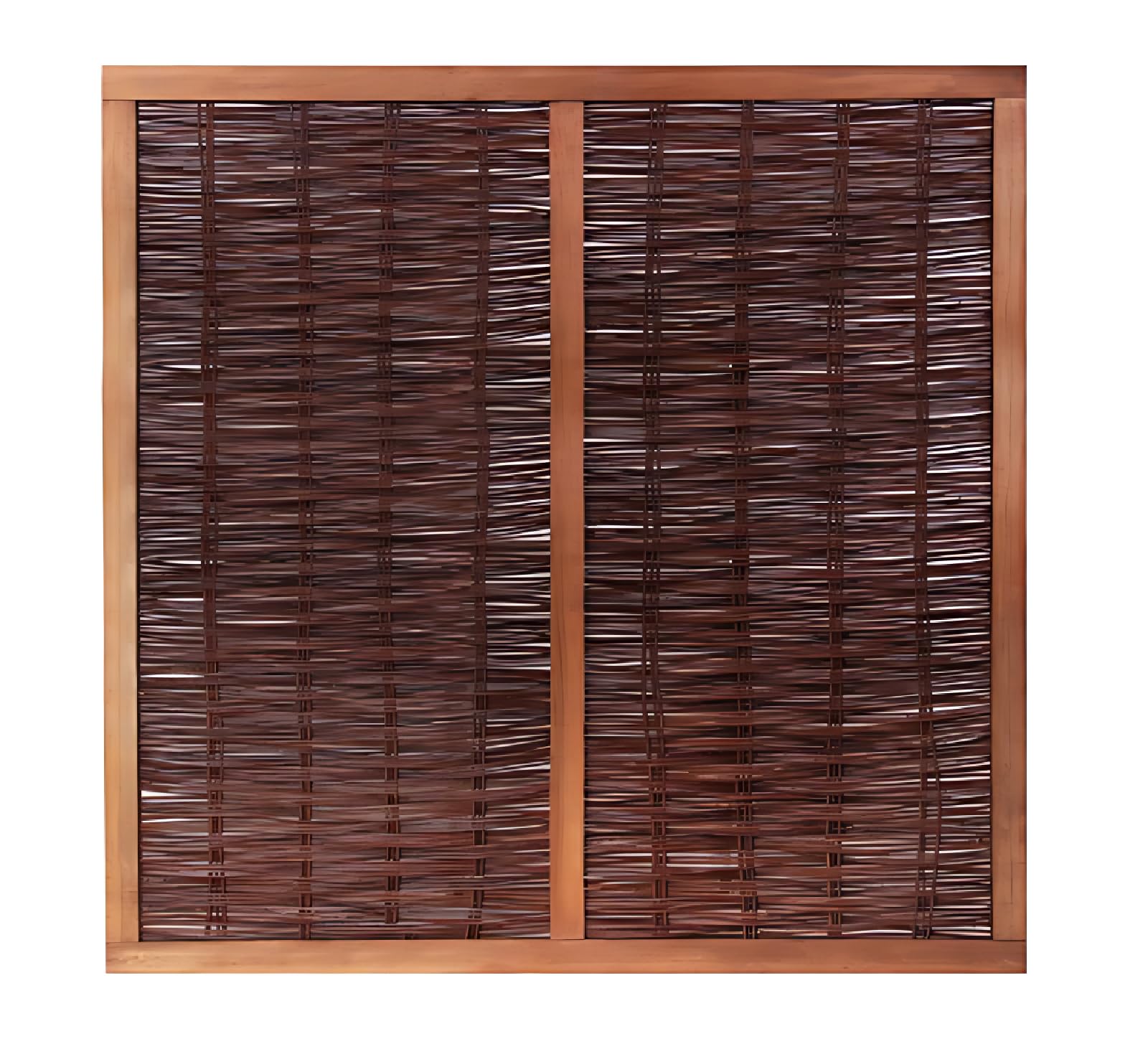Papillon Premium Framed Woven Willow Wicker Wattle Natural Hurdle Fence Privacy Panels Garden Screening Wooden Fencing 1.8m x 1.8m (6ft x 6ft)