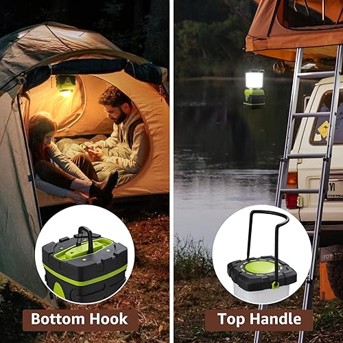 Miniatura 5 de Lepro Linterna LED de campamento de 1500 lúmenes, luz impermeable para tienda de campaña con 4 modos de luz, esenciales para camping, linterna