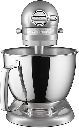 Miniatura 3 de Kitchenaid Artisan Mini Plus - Batidora de pie con cabezal inclinable de 3.5 cuartos de galón con batidor de borde flexible y juego de rodillos y