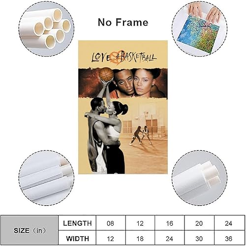 Miniatura 3 de RUIZE Póster de película de amor y baloncesto para dormitorio, lienzo estético, decoración de pared, 12 x 18 pulgadas (11.8 x 17.7 in)
