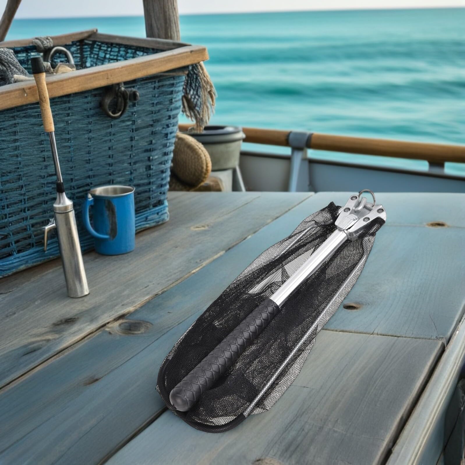 Retino Pesci Triangolare Pieghevole in Lega di Alluminio 3 Pezzi | Retino Pesci Pieghevole Triangolare, per Pesci e Gamberetti, Uso Outdoor e Pesca