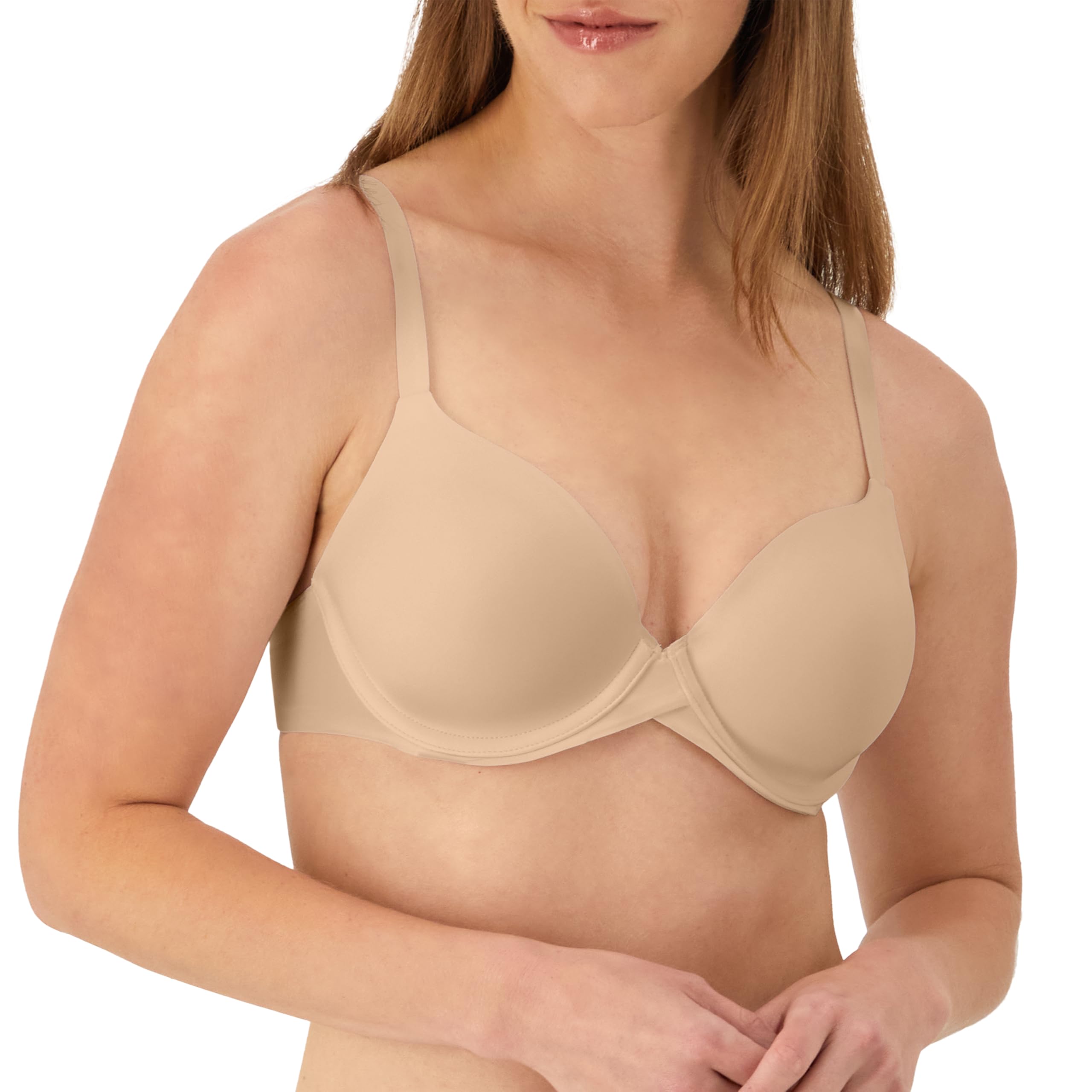 Maidenform Women's One Fabulous Fit 2.0 Tailored Demi Bra, Paris Nude, 38C