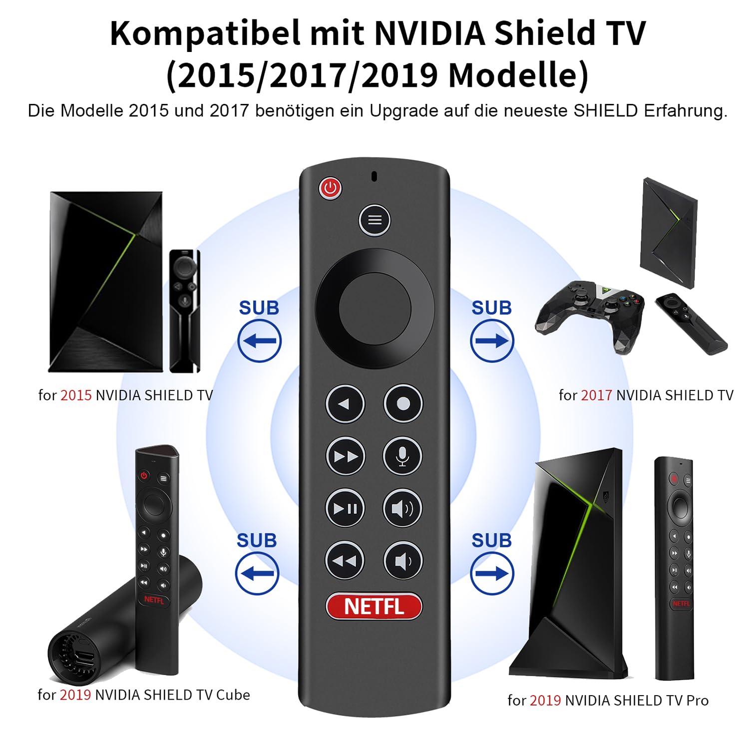 P3700 Télécommande Vocale Rechange Pour Nvidia Shield Tv 2015 2017 2019 Model -No Backlight