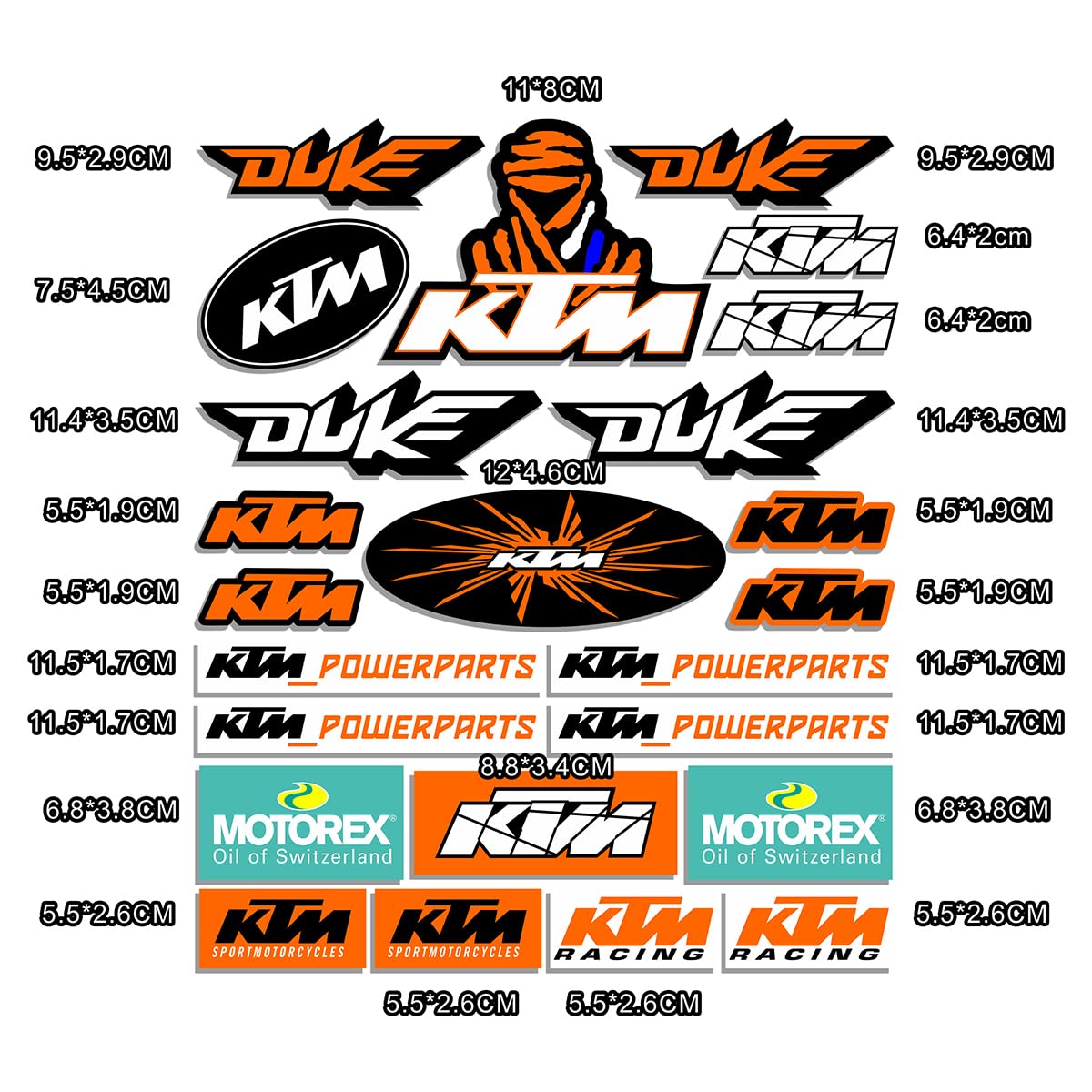 Autocollants Moto Réfléchissants KTM 390 790 890 990 1190 1290 Adventure - Stickers Réservoir FG-KTMA01
