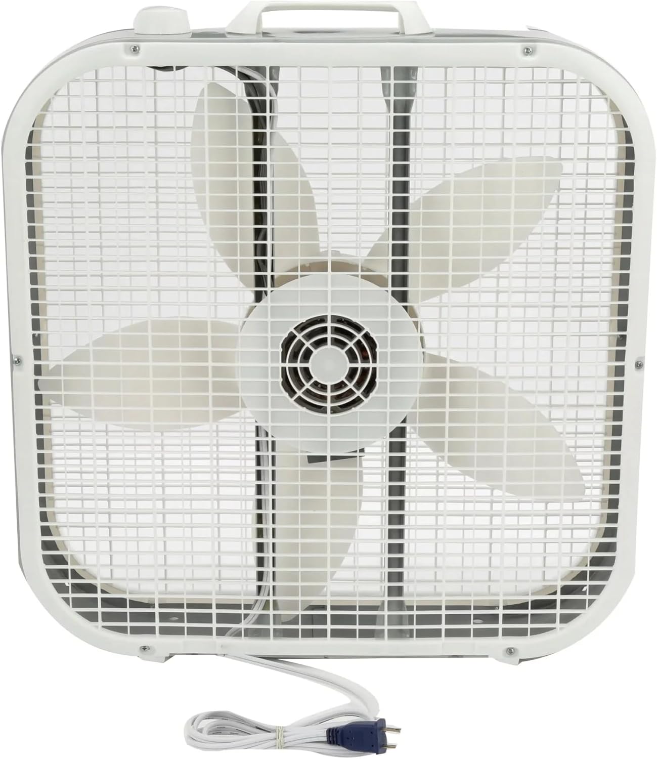 20" Classic Box Fan with Weather-Resistant Motor, 3 Speeds, 22.5" H, White, B20200, New