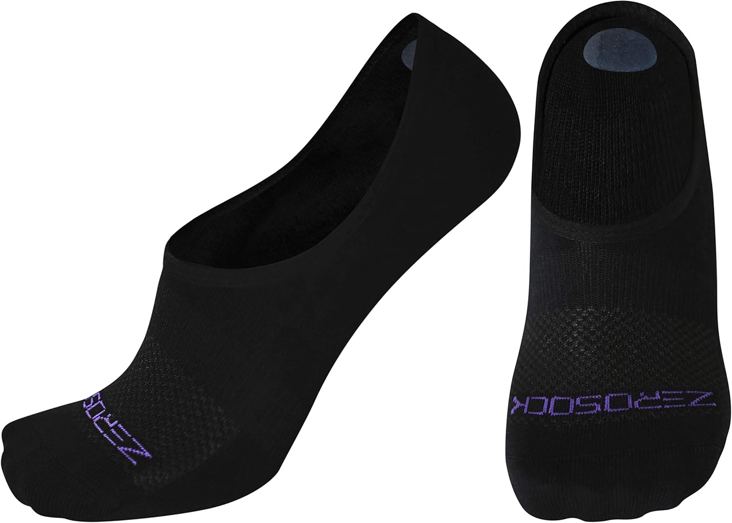 ZeroSock Womens Bamboo Ankle Wraith Hidden Ankle Sock With Mesh Ventilation, Anti-Tear Double Thread Bottoms