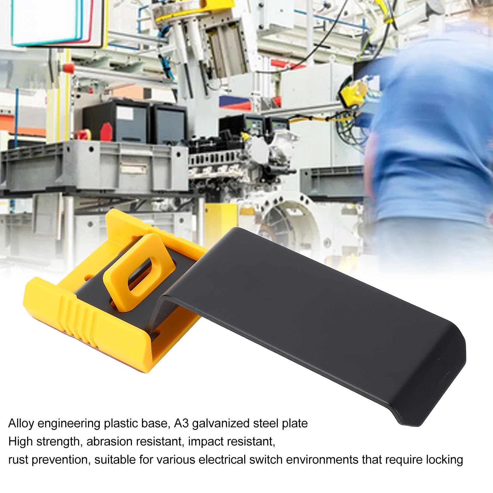 2 Pcs Electrical Handle Hole Lockout Self Adhesive Industrial Electrical Cabinet Door Handle Lockout