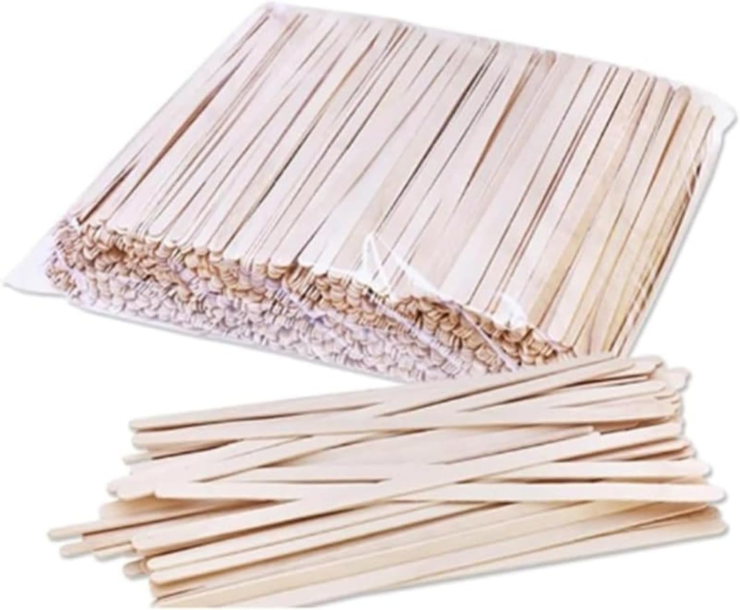 インチバーチウッドコーヒー/飲料マドラー使い捨てドリンクマスター 丸い先端 2000個セット木製コーヒースティック撹拌スティック使い