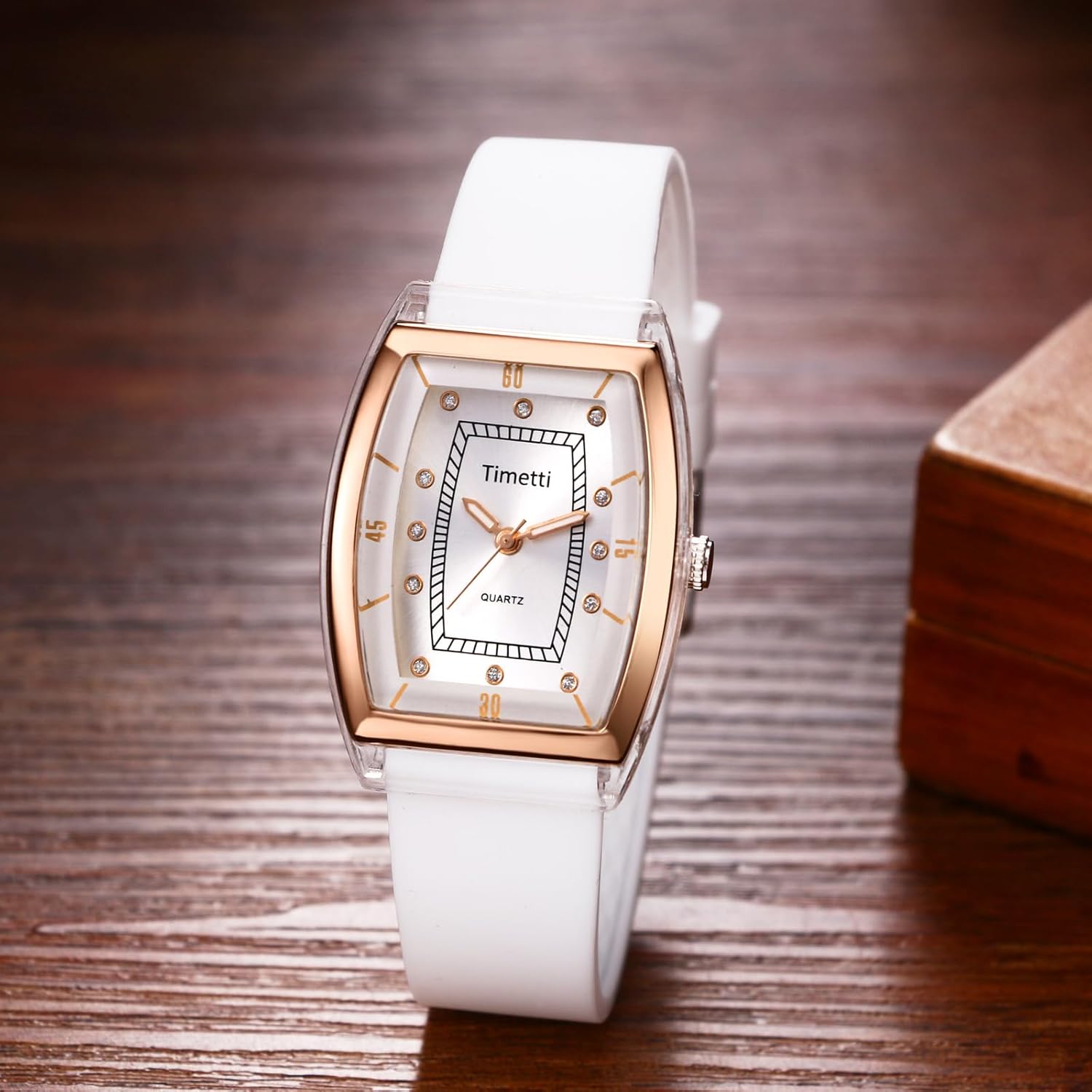 OIDEA Silicone Strap Watches for Women: Simple Square Tonneau Analog Quartz Wrist Watch Adjustable Business Casual Sports Ladies Watch - Image 6