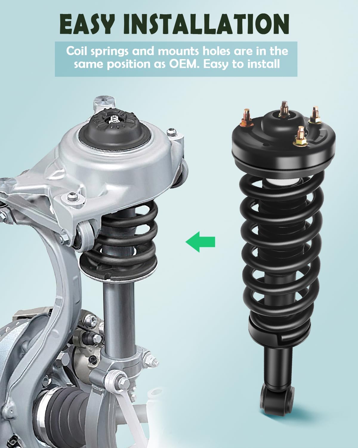SCITOO Strut Spring Assembly 2009-2013 For Ford For F-150 Front Shock Absorbers 171140 Automotive Replacement Struts