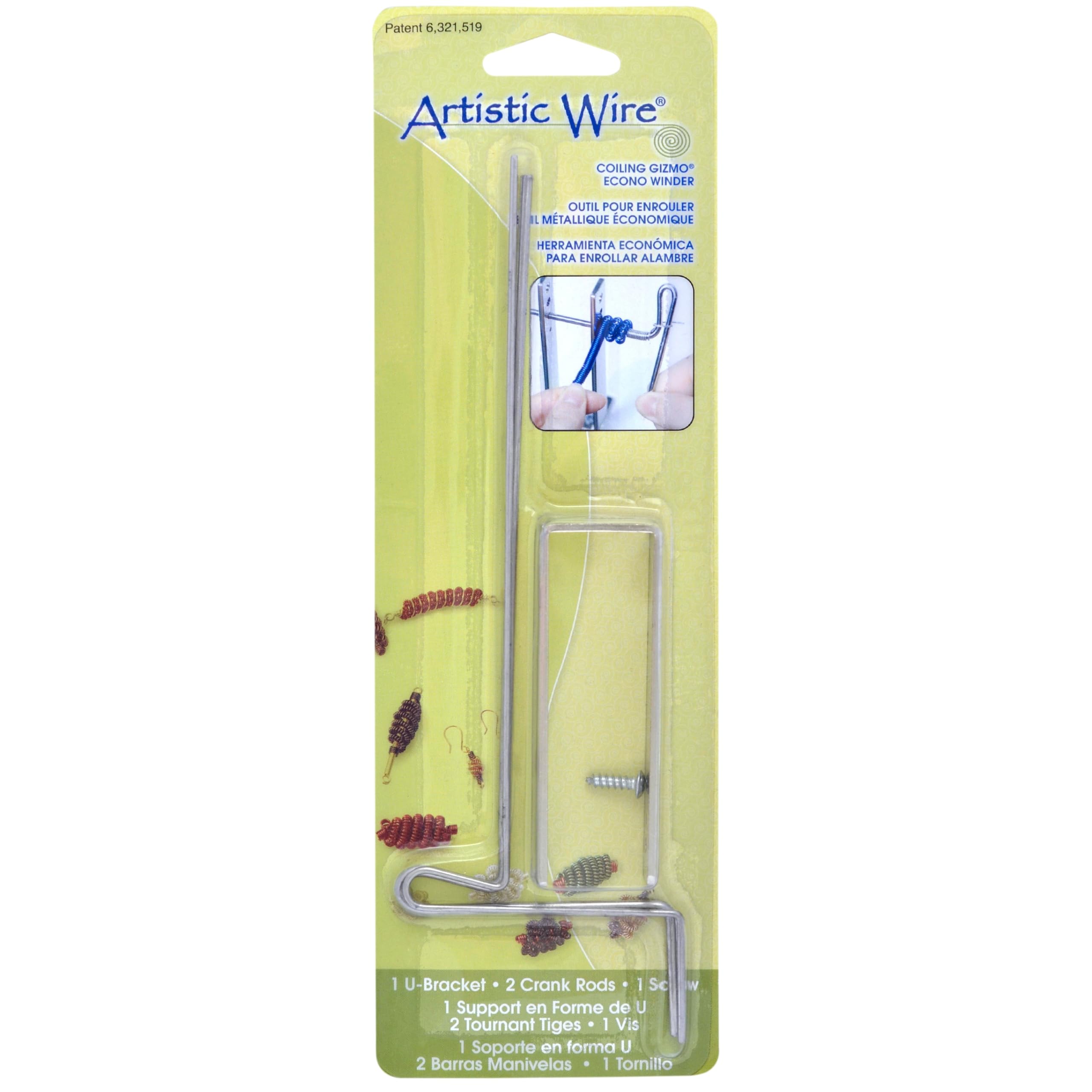 Artistic Wire Coiling Gizmo Econo Winder, 2 rods, 3.0 mm / 0.12 in and 2.0 mm / 0.08 in