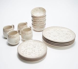 Temp-tations 16-Piece Essential Dinnerware Set (Old World Taupe)
