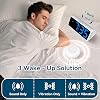 Netzu Loud Alarm Clock for Heavy Sleepers, Vibrating Alarm Clock with Bed Shaker, RGB Led Display, Dual Alarm, 5 Dimmers, 4 Volumes, Bedside Clocks for Hearing Impaired Elderly Teens (White)