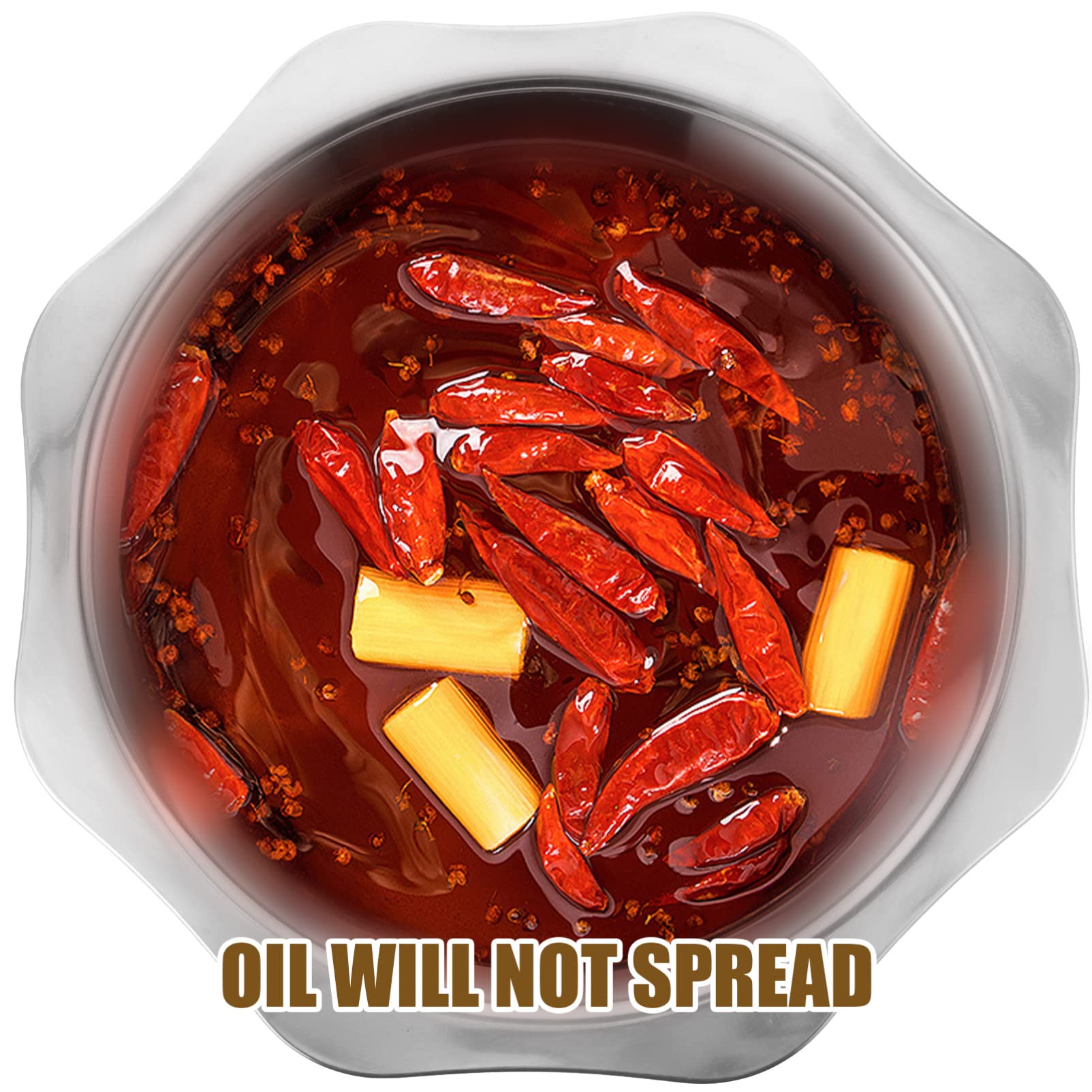 Sartén de acero inoxidable resistente al desgaste Sartén de uso diario Olla de cocina para el hogar Olla de mariscos Olla caliente Sartenes de cocina Ramen Olla de cocina Olla seca de acero 8