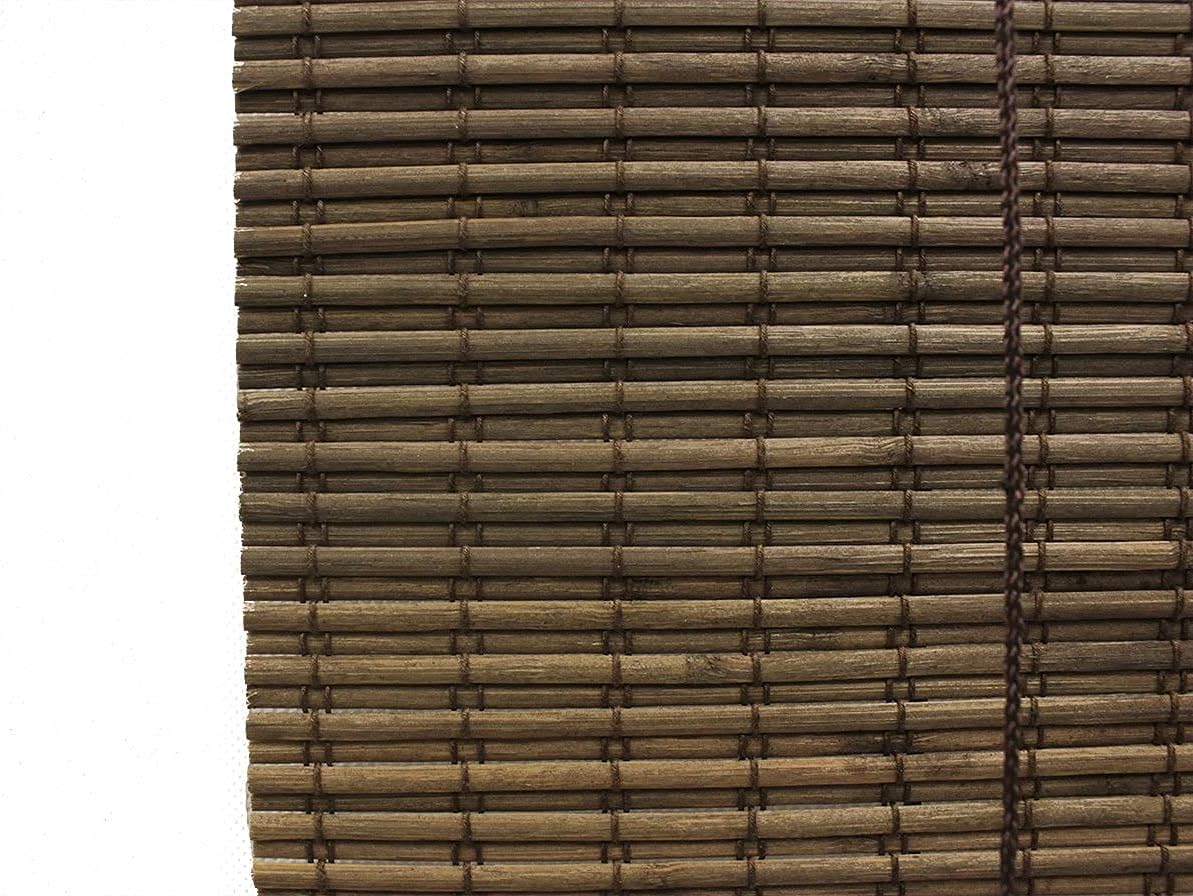 Seta Direct, Bamboo Flat-Weave Sun-Filtering Roll Up Blind (72x66 Inch, Espresso)