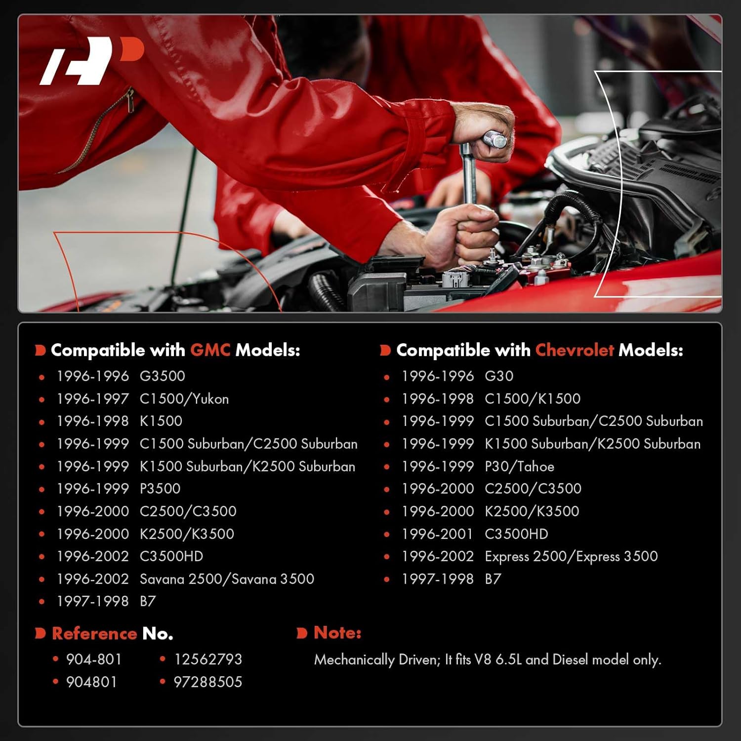 A-Premium Vacuum Pump Compatible with Chevrolet Tahoe Express 2500 3500 B7 C1500 C2500 Suburban C3500HD GMC Yukon Savana K1500 K2500 Suburban G3500 P3500