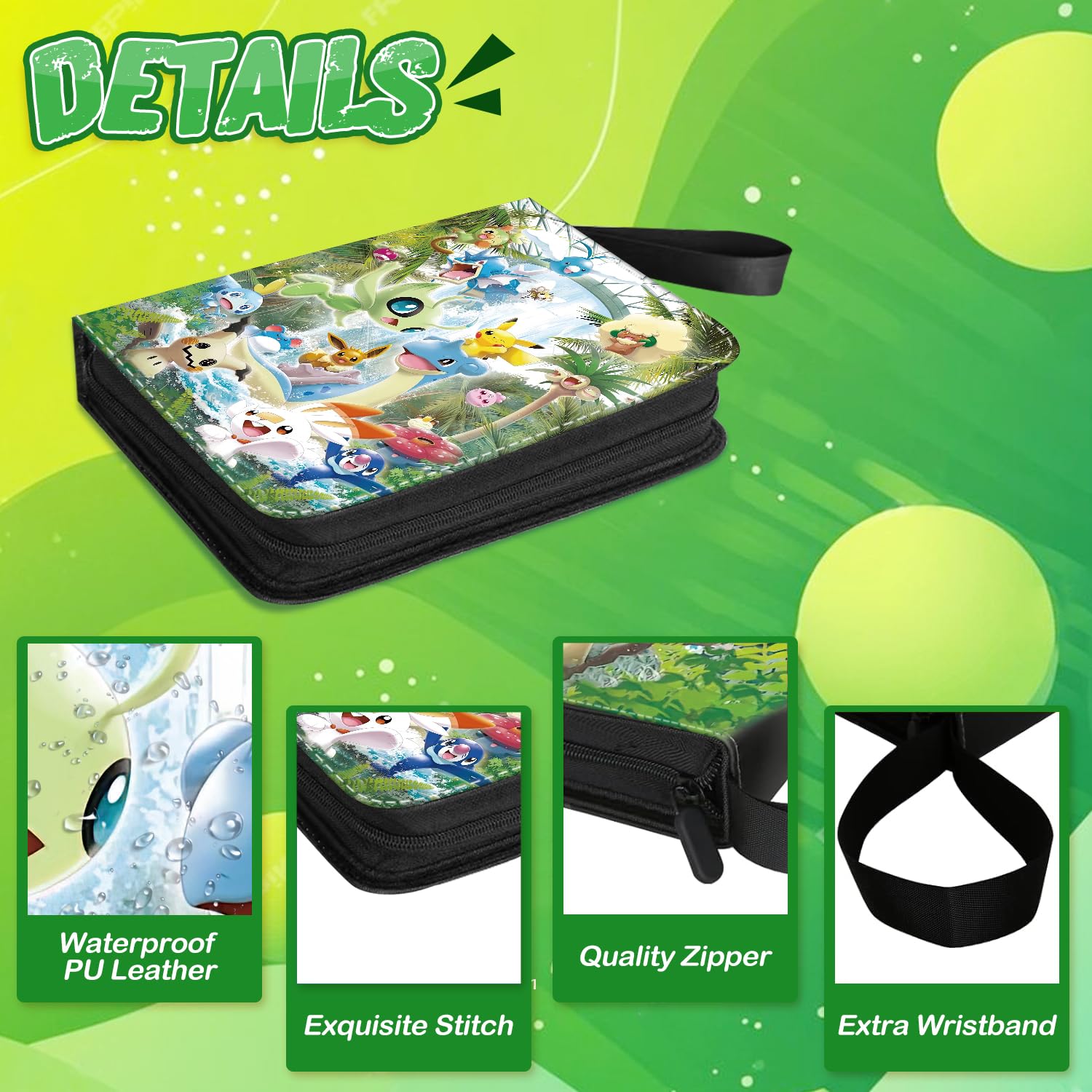 Álbum De Recortes Para Tarjetas – 50 Páginas, Capacidad Para 400 Tarjetas, Con Cremallera Y Asa, Impermeable