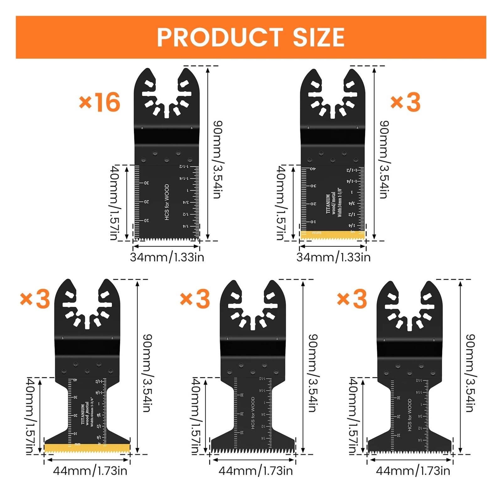 28/20 szt. Brzeszczoty do pił oscylacyjnych uniwersalne narzędzie wielofunkcyjne do drewna i metalu 28-44mm narzędzia tnące z mechanizmem szybkiego uwalniania(28pcs 34 44mm)