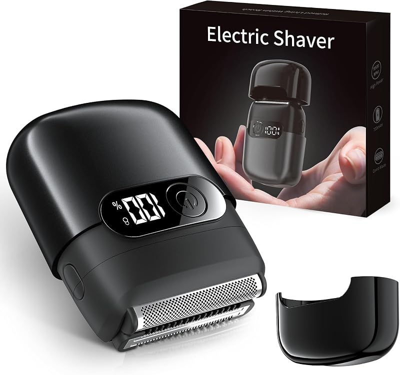 Barbeador elétrico masculino com tela e aparador de barba Sonatraxs, USB-C, IPX7, MS9723-B