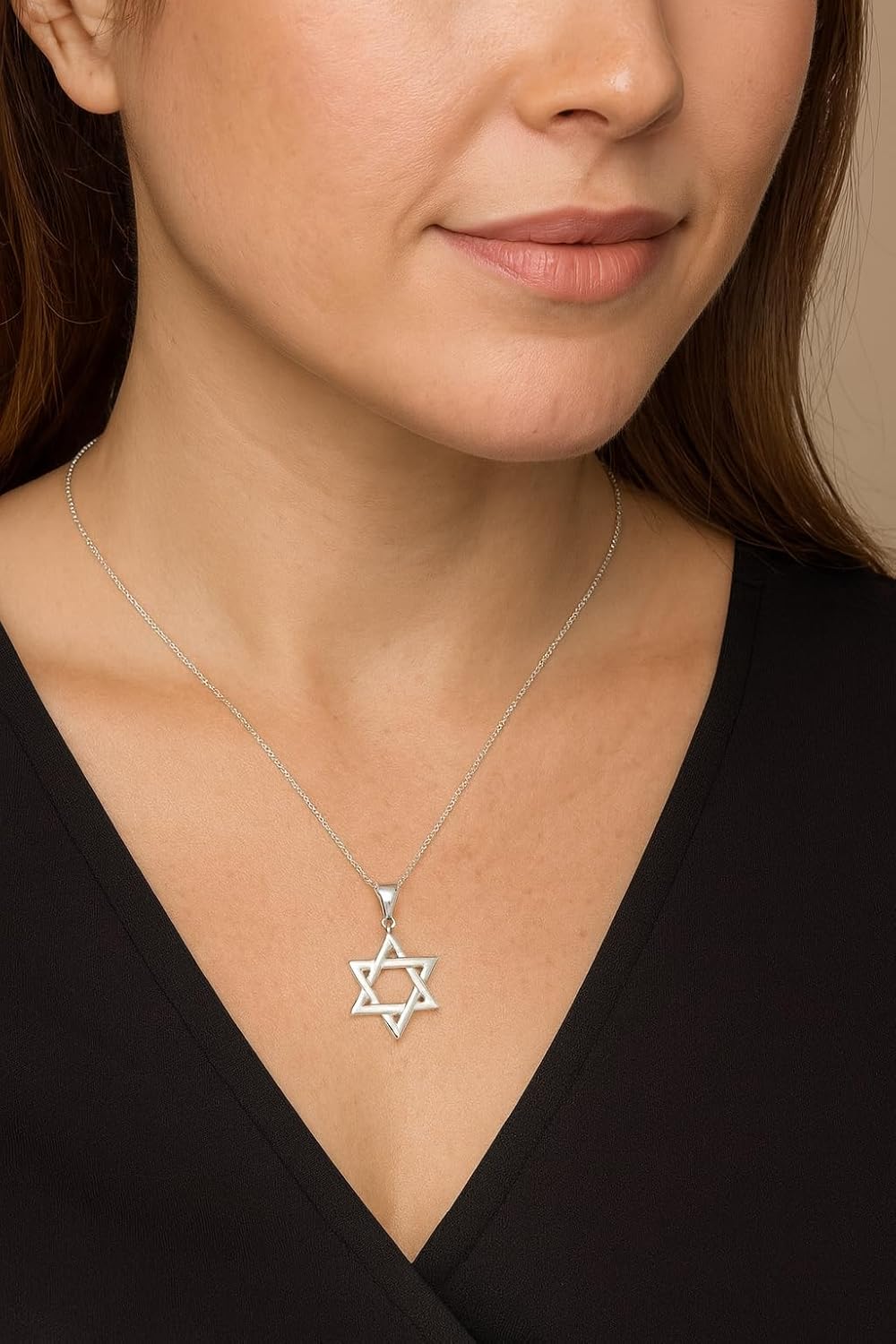 My Daily Styles 925 Sterling Silver Classic Simple Unisex Jewish Star of David Pendant Necklace - Image 3