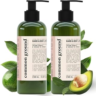 COMMON GROUND Natural Lotion Moisturizer - Paraben & Cruelty Free - Non Greasy, Vegan, Plant-Based, Avocado Oil - All, Men, Women, Eczema, Sensitive Skin (2 x 8.4 fl oz)