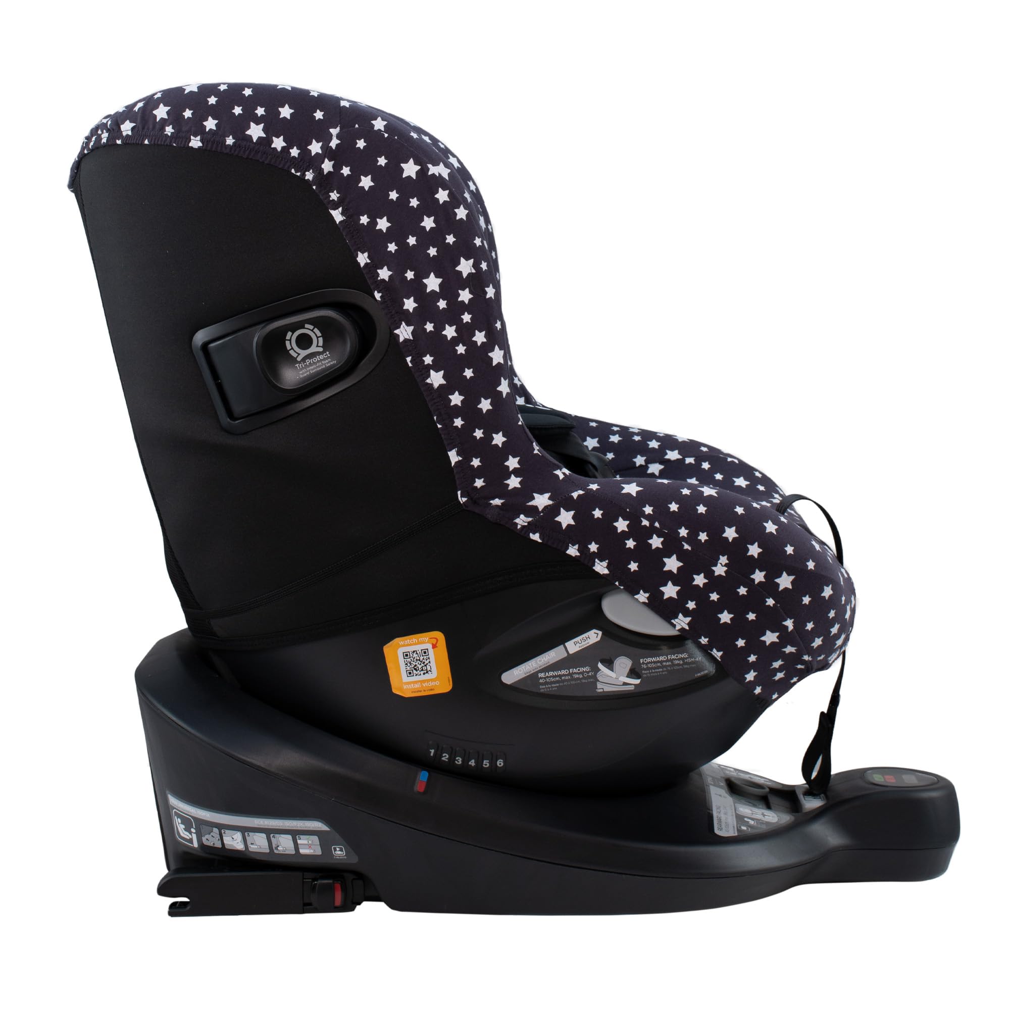 JYOKO Kids Funda de algodón Compatible con Joie Spin 360 y Nuna Rebl (Winter, Funda Joie I-Spin 360)