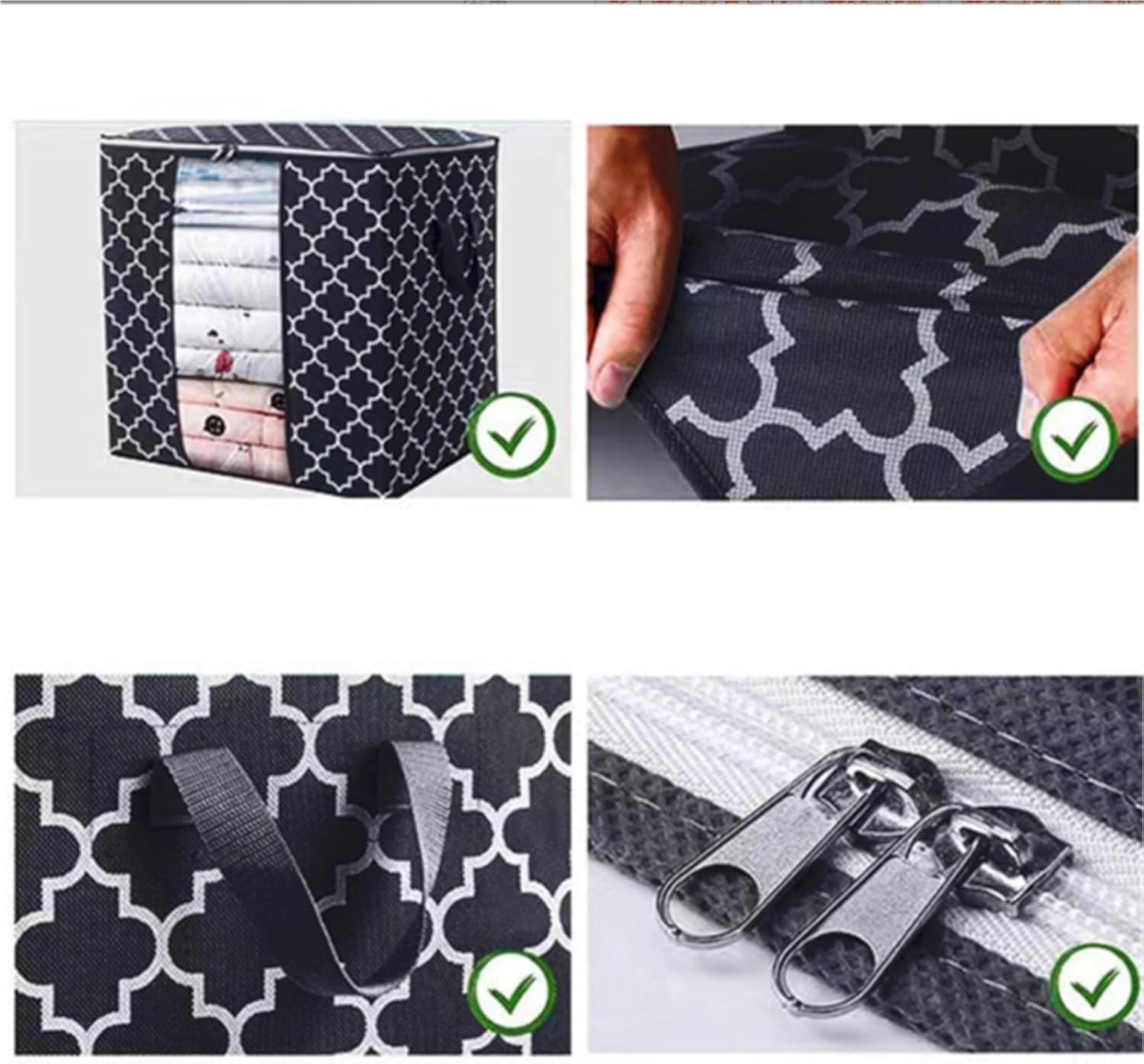 Storage Bins Storage Bag Can Be Folded for Organizing Clothes Quilts Quilt Storage Bag Storage Container(60 * 40 * 35cm)