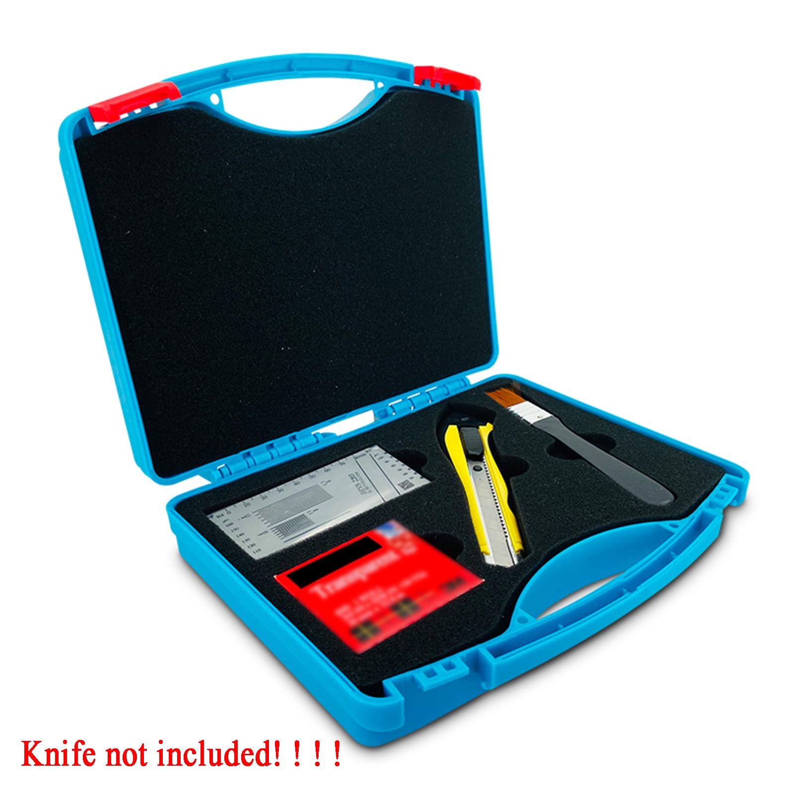 Medidor de adherencia de regla de corte cruzado, distancia de línea de corte de 1 mm/1,5 mm/2 mm/3 mm, incluye caja de almacenamiento, cepillo de nailon y cinta para pruebas de adherencia