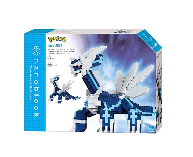 Foto 2 de 8 de Bandai - Nanoblock Dialga Deluxe Edition, maqueta 3D Detallada, Kit de Bloques para Fans de Pokémon…
