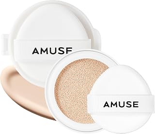 Amuse SEOUL Ceramic Skin Perfector Cushion Foundation Refill ([Refill] 1.5 NATURAL) | Long-lasting, Lightweight, Semi-matte, Flawless Coverage, Hypoallergenic, Korean Beauty, Vegan(15g / 0.52 oz.)