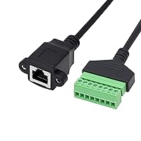 Vista 3 de SinLoon Ethernet RJ45 Famale Plug a 8 pines Tornillos Conector de bloque de terminales para Cat7, Cat6, Cat5, Cat5e, Extensor Ethernet CCTV Digital