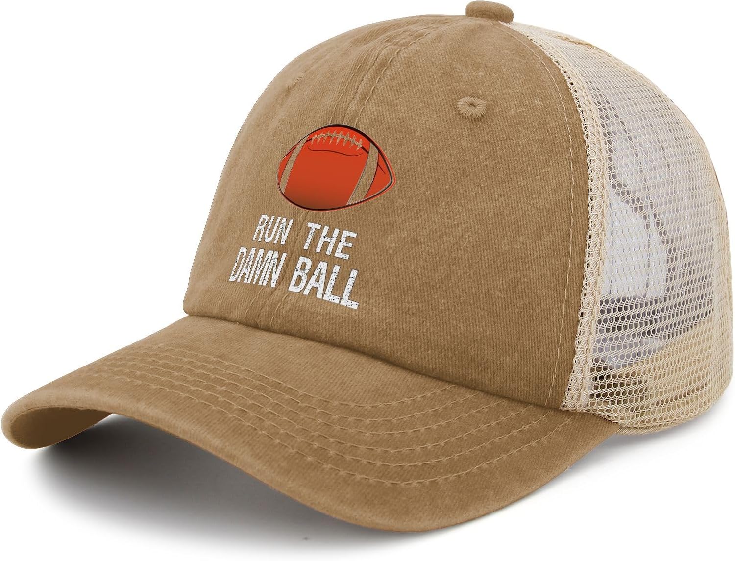 Run The Damn Ball Cute Hat Mens Fashionable Low Trucker Caps - Image 2