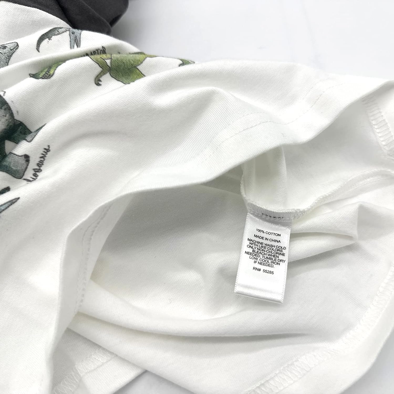 Julerwoo Boys Cotton Long Sleeve T-Shirt Dinosaur Printed Crewneck Shirts Tops for Toddler Kids - Image 2