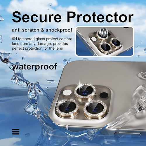 Miniatura 196 de Misea [3+1] Protector de lente de cámara para iPhone 14 Pro/iPhone 14 Pro Max, protector de pantalla de vidrio templado 9H, protector de pantalla