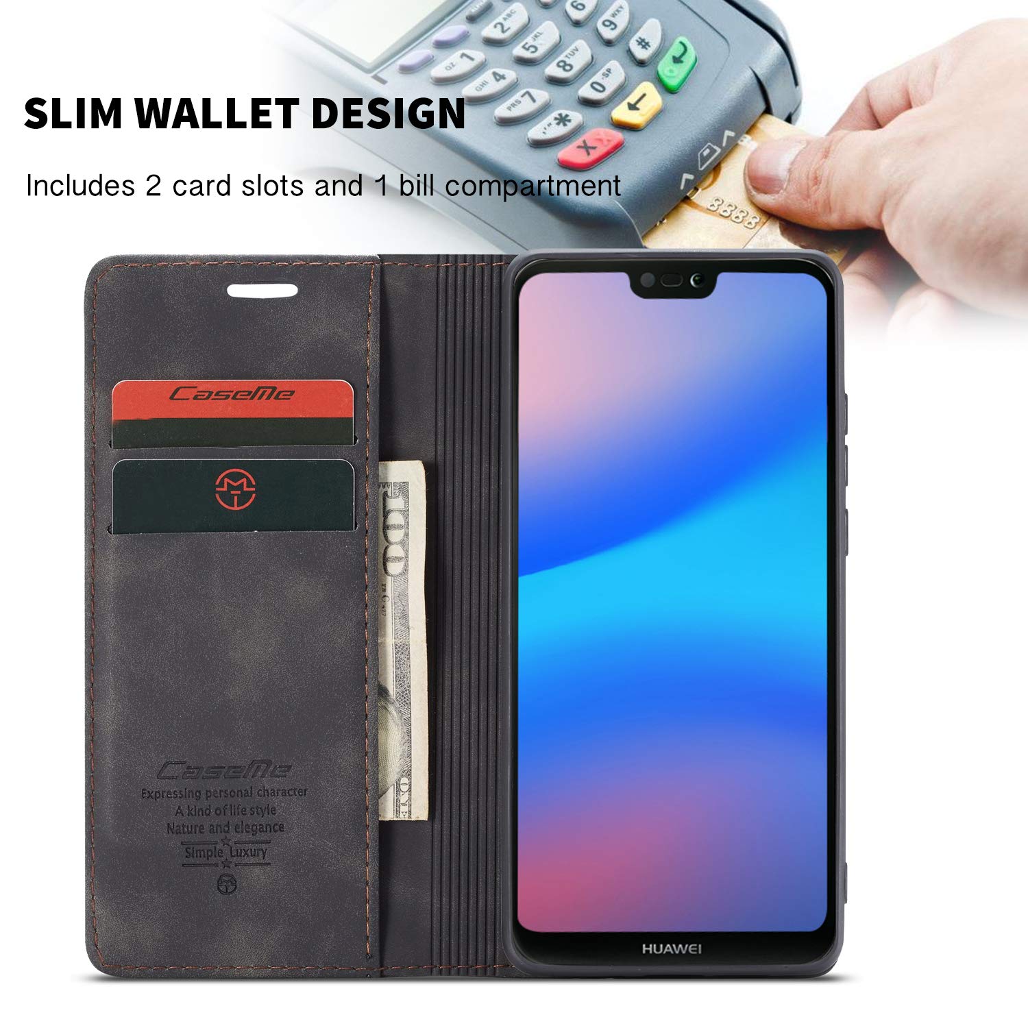 Custodia a libro per Huawei P20 Pro Cover Flip Cover