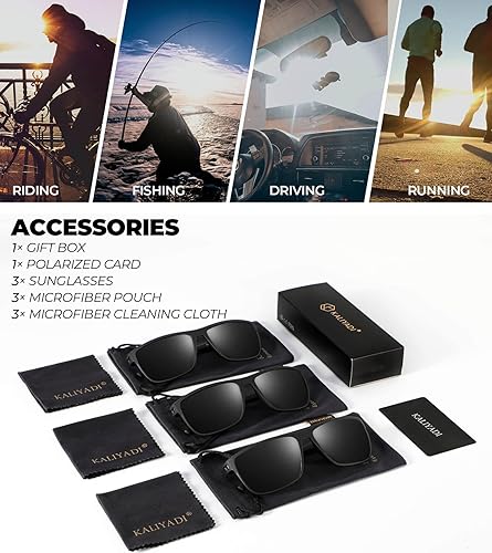 Miniatura 126 de Kaliyadi - Lentes de sol polarizados para hombre, ligeros, con protección ultravioleta, para conducir, pescar y jugar golf