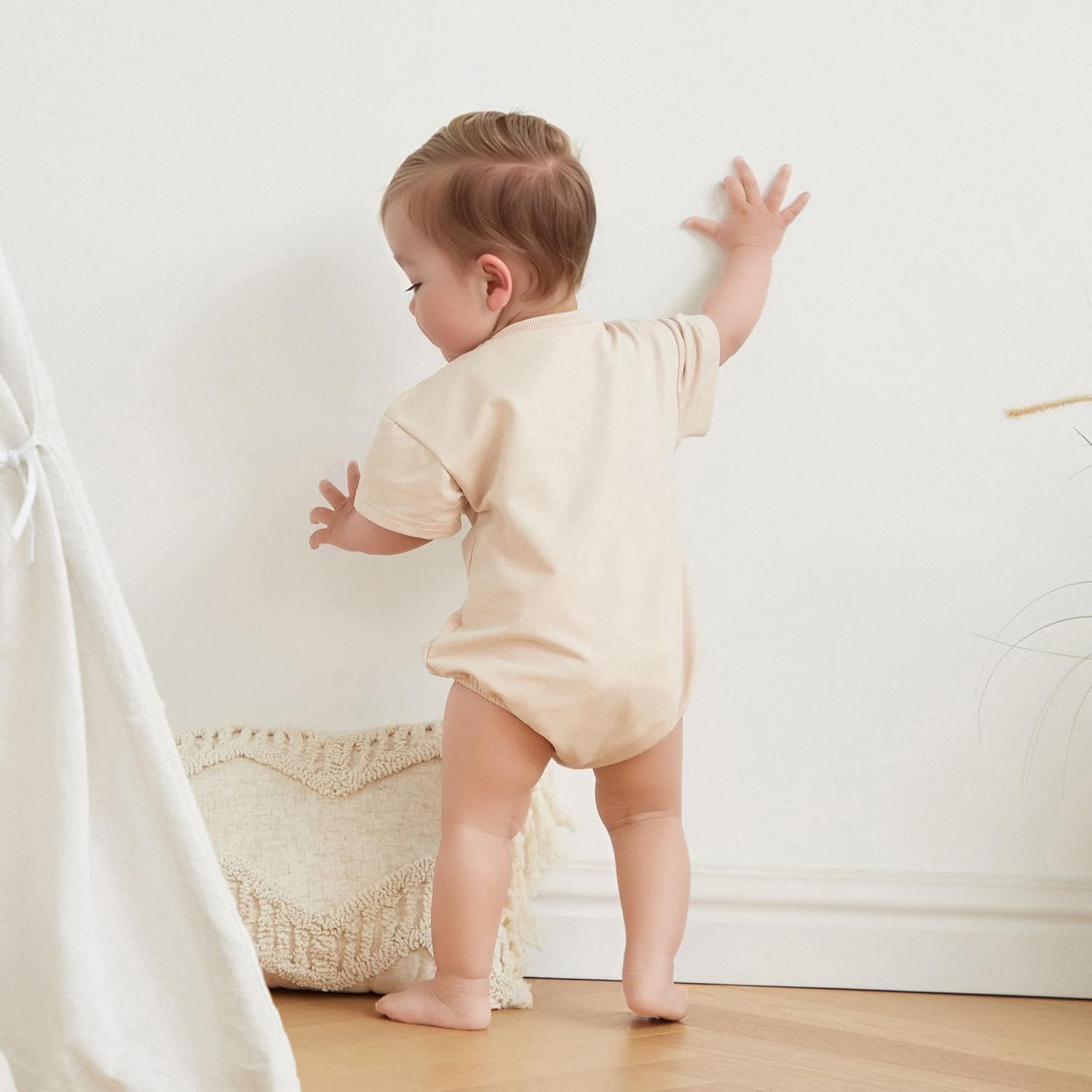 VISGOGO Newborn Baby Girl Boy Romper Cousin Crew Printed Lil Cousin Bodysuit Toddler Big Cousin Summer Shirt Tops - Image 6