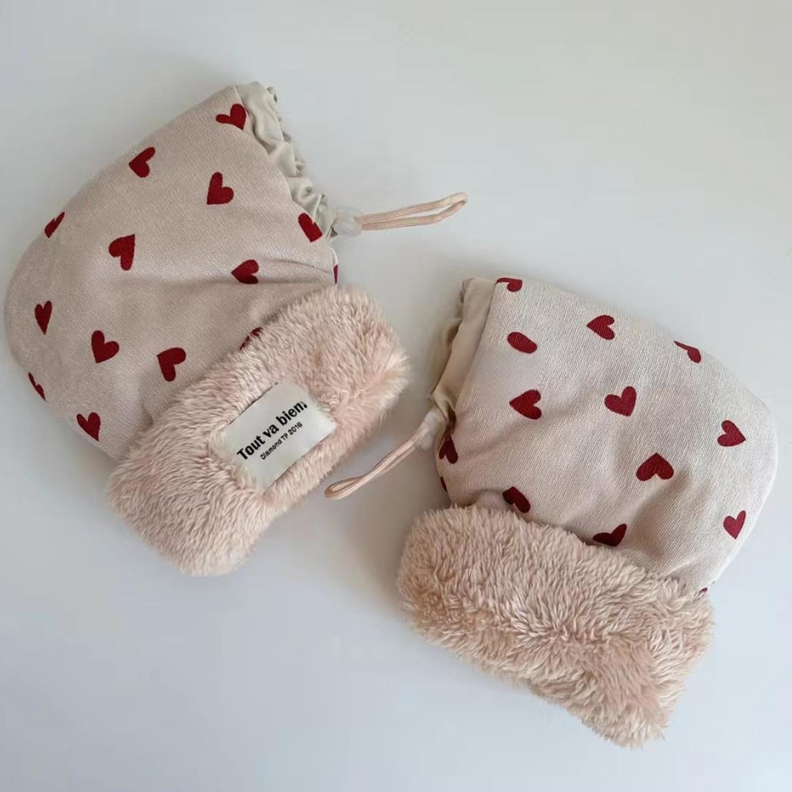 Gants d'hiver multi-usages épais et doux pour garçons et filles avec cadeau chaud Manchons de guidon pour enfants chauds et élégants Manchons de guidon multi-usages épais et confortables à