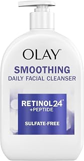 Olay Retinol 24 + Peptide Smoothing Face Wash - Hydrating Daily Cleanser, Sulfate-Free, Paraben-Free, 16oz