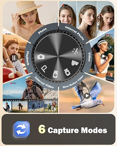 Miniatura 5 de NBD Cámaras digitales 8K para fotografía, cámaras fotográficas de 64MP, cámaras de vlogging de viaje para YouTube con pantalla giratoria de 180°,