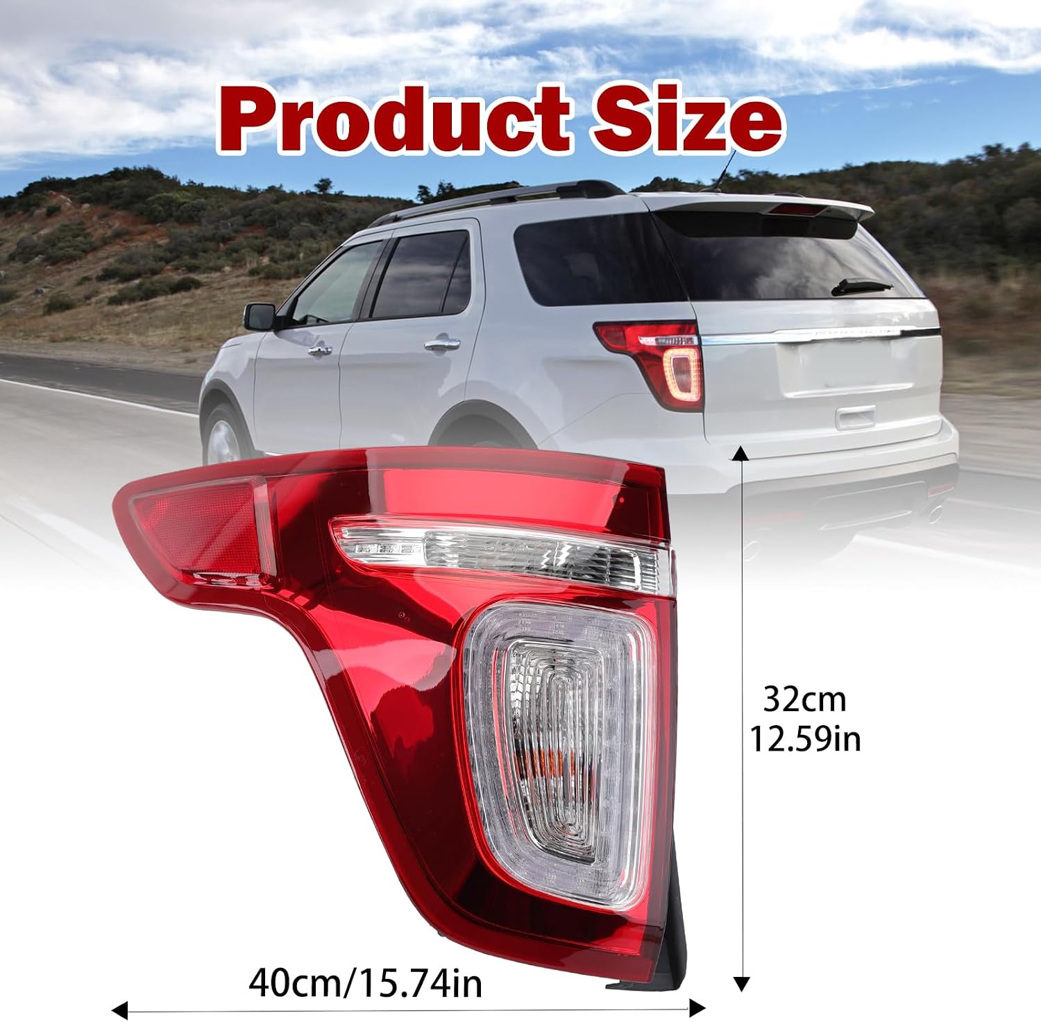 Tail Light Rear Brake Lamp For Ford Explorer 2011 2012 2013 2014 2015 (Left Driver Side)