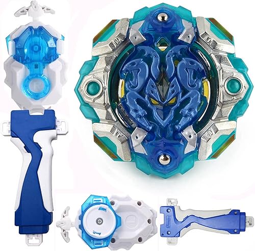 Bey Battle Burst Booster B-128 Cho-Z Force ORB EGIS..Qs Starter con B-184 BeyLauncher LR Burst Dynamite String Launcher y Grip Spinning Top Battling